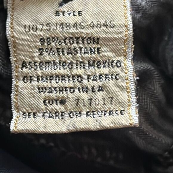 7 for all Mankind Womens Black Corduroy Pants size 26 cut # 717017 - Picture 7 of 10